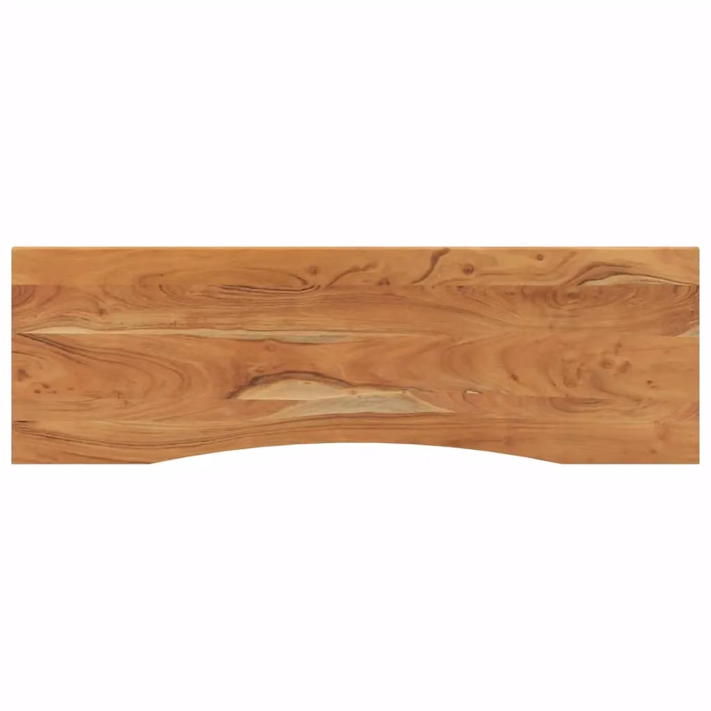 Berkfield Home Rectangular Solid Wood Acacia Desk Top in Brown, W/D/H: 140 x 50 x 2.5 cm – 1