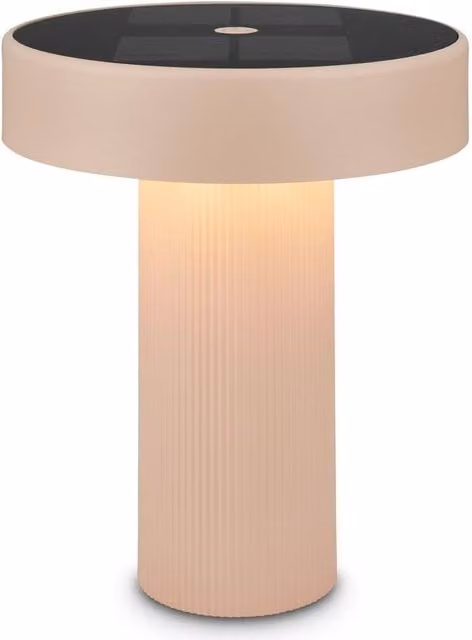 Briloner Poga Rechargeable LED Table Lamp, Beige, H 20 cm x W 16 cm x D 16 cm