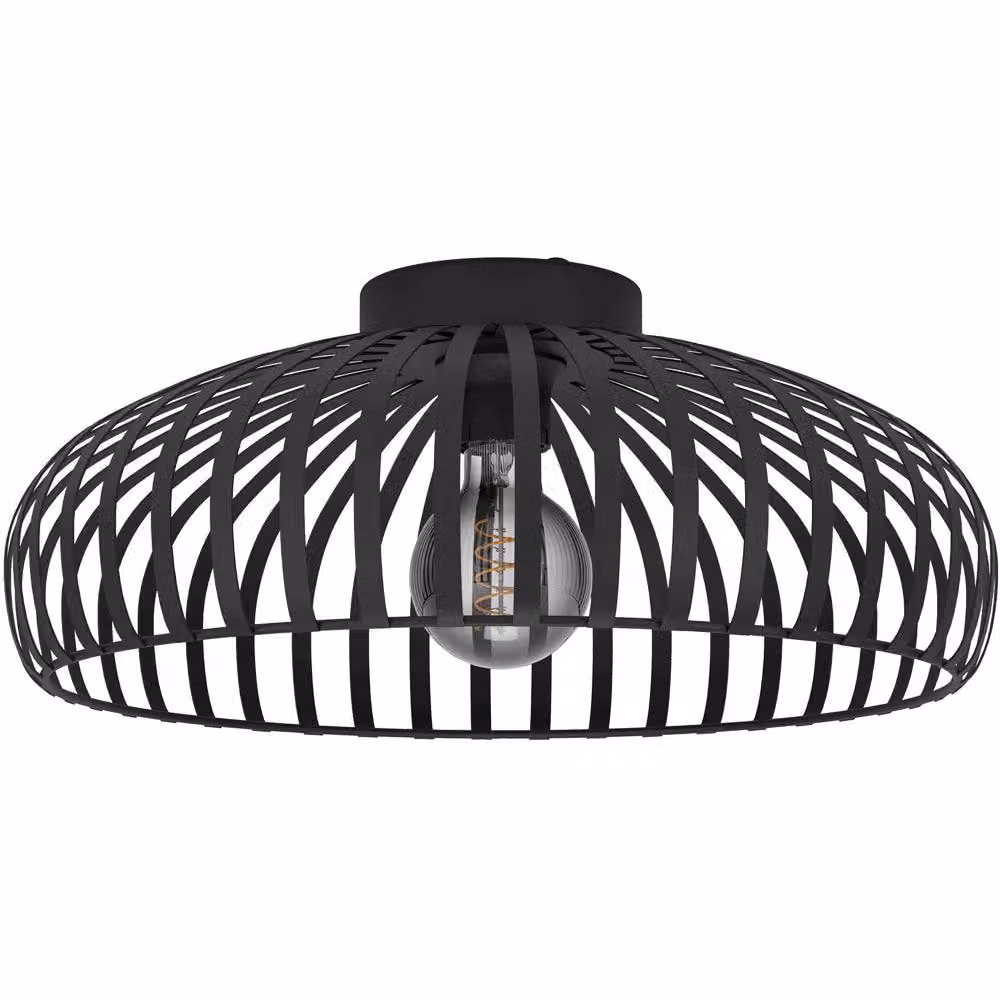 Loops Modern Black Metal Semi Flush Ceiling Light, Diameter: 43 cm – 2