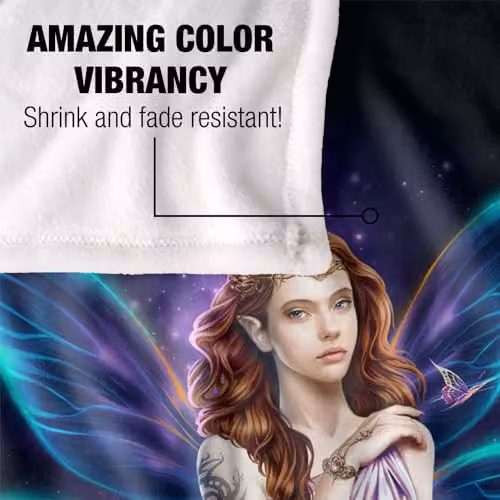 JQ Licensing En Fairy Queen Silky Touch Super Soft Fleece Throw Blanket, Multicolour, W: 91 cm, D: 147 cm – 3