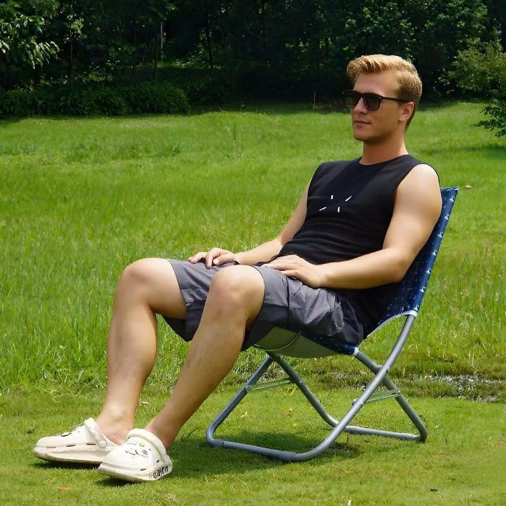 EONLION Blue Folding Beach Chair for Adults with Metal Frame – 2