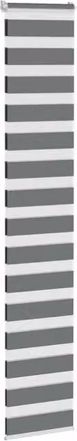 Berkfield Home Elegant Zebra Blind in Dark Grey, W: 50 cm, H: 230 cm, Polyester Fabric – 1