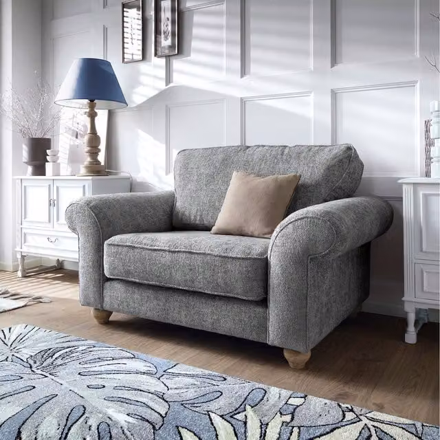 Abakus Direct Ingrid Collection Cuddle Chair in Steel Grey