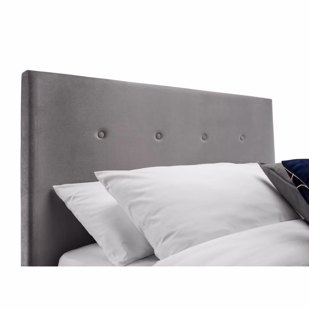 Cheshire Shore Modern Upholstered Ottoman Storage Bed in Grey, W/D/H: 140 x 200 cm – 3