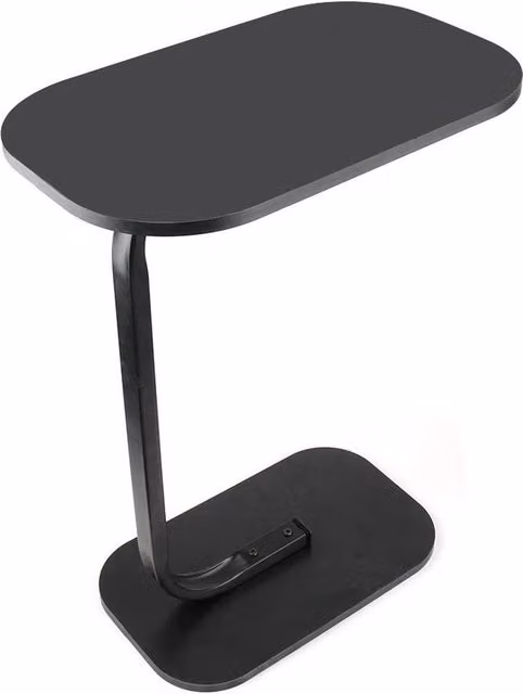 Ventryn Black C Shaped Side Table and Coffee Desk – 1