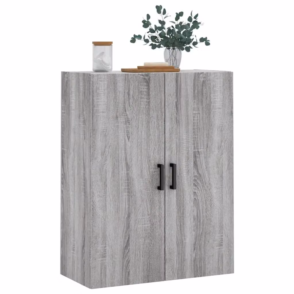 Berkfield Home Wall Mounted Cabinet in Grey Sonoma, W: 69.5 cm, D: 34 cm, H: 90 cm – 2