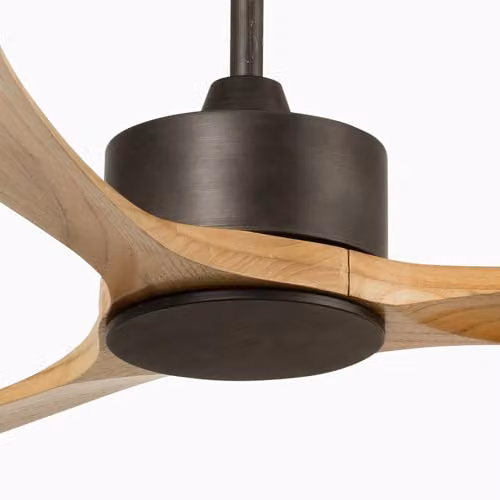 Netlighting Kauai Designer Brown 3 Blade Ceiling Fan with Remote Control and Timer – 3