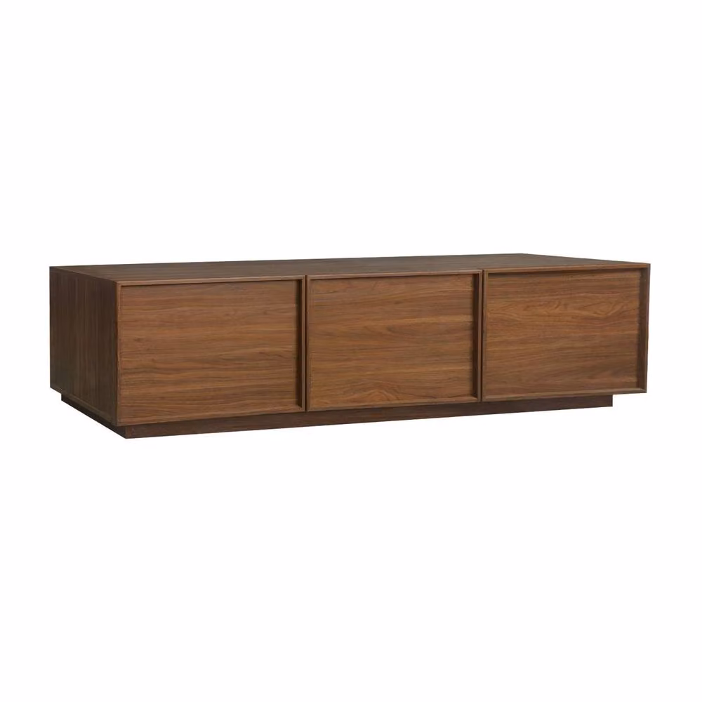 sweeek Modern Wood TV Stand with 3 Doors in Dark Brown, W/D/H: 180 x 45 x 43 cm – 2