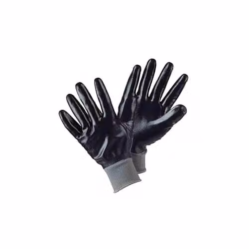 Briers Advanced Waterproof Dry Grips Heavy Duty Gardening Gloves, Black and Grey Nitrile, Unisex, Size Large
