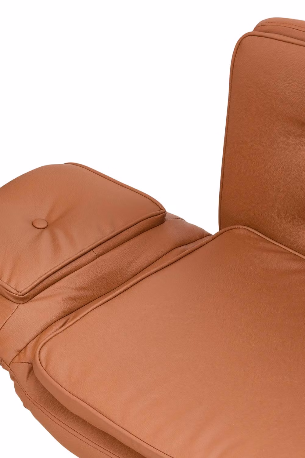 Living and Home Ergonomic Faux Leather Office Chair in Brown – 4