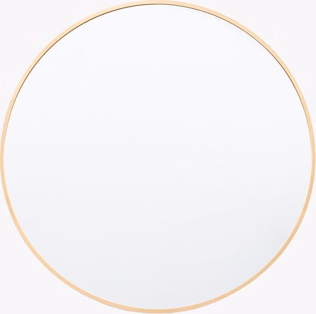 Perch & Parrow Dapper Round Minimalist Mirror in Gold