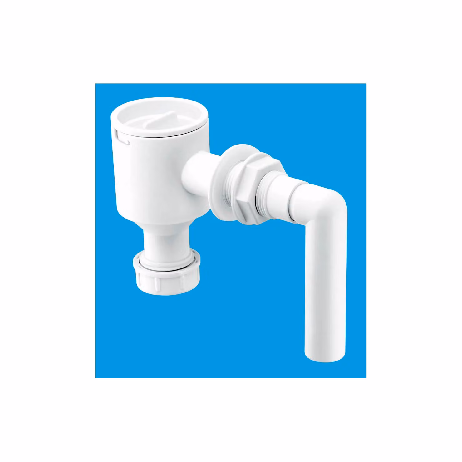 McAlpine R30 3/4" Complete Screened Tank Overflow Connector in White – 2