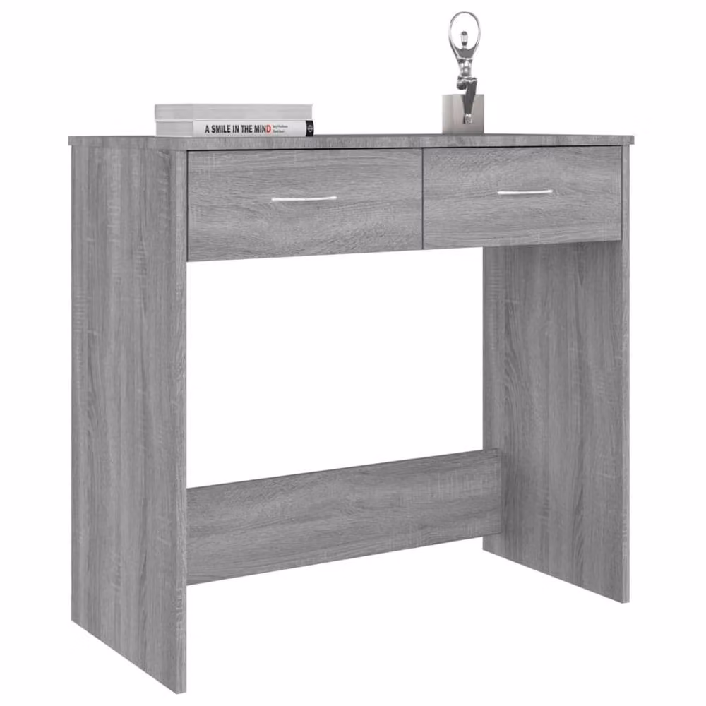 Berkfield Home Writing Desk in Grey Sonoma, W/D/H: 80 x 40 x 75 cm – 3
