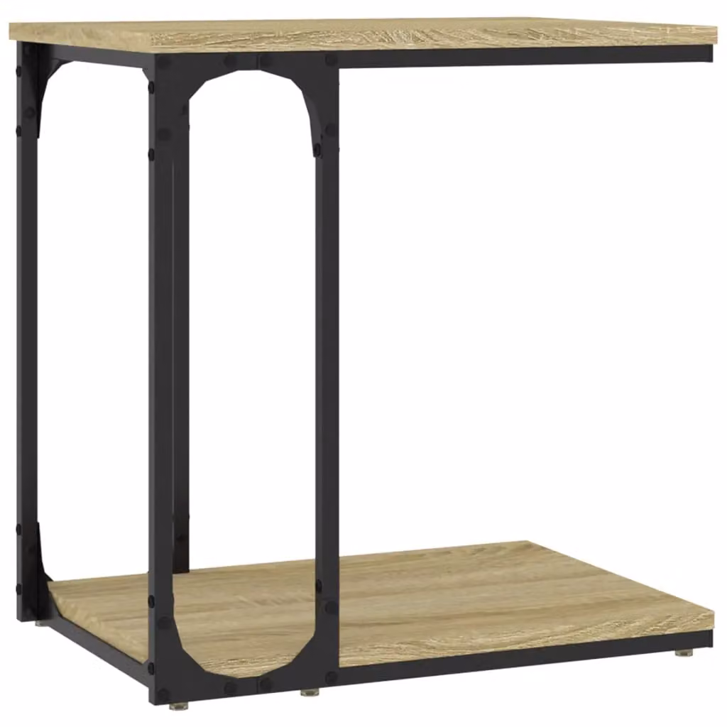 Berkfield Home Sonoma Oak Side Table in Brown, W/D/H: 50 x 35 x 52 cm – 2