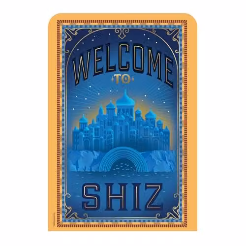 Star Cutouts SC4657 Wicked Welcome To Shiz University Cardboard Backdrop Sailboard, Blue and Gold, Height: 133 cm