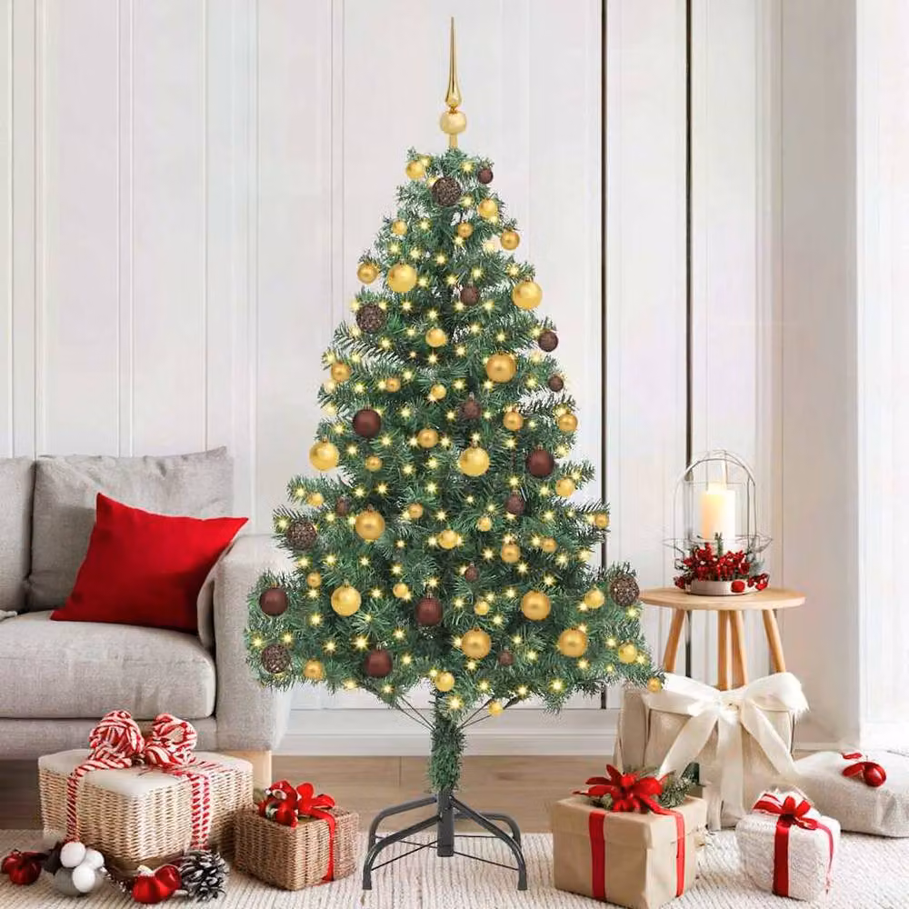 Berkfield Home Lush Christmas Tree with 300 LEDs and Stand, Green, H 180 cm x W 90 cm x D 90 cm – 2