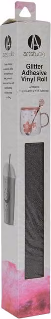 Artstudio Glitter Adhesive Vinyl Roll in Multicolour and Black