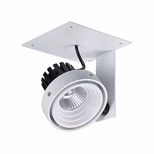 Netlighting Modern Technical LED Recessed Ceiling Light in White or Black, 4000K Cool White, 980lm