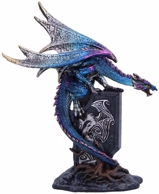 Nemesis Now Draconic Dragon on Sigil Figurine, Multicolour, Height: 17.5 cm