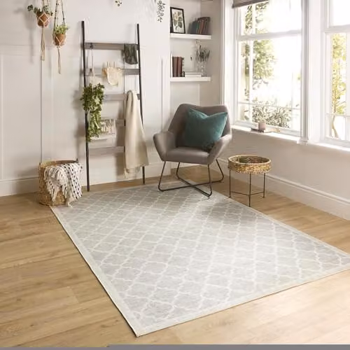 Phoenox Textiles Limited Origins Washable Chateau Neutral Beige Rectangular Rug, W: 160 cm, L: 230 cm – 2