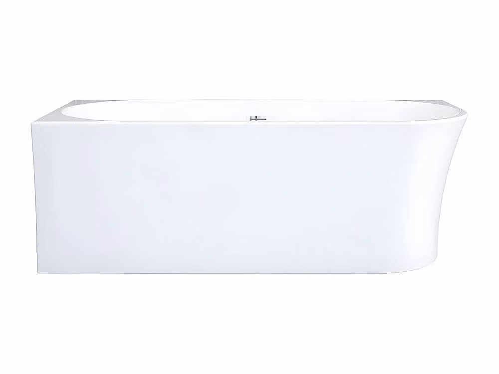 Vente-unique Ponticola Asymmetric Corner Bathtub, White Acrylic, Left-Handed, W/D/H: 170 x 75 x 59 cm – 2
