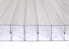 Storm PolyX Polycarbonate Multiwall Sheet, Transparent, W: 80 cm, H: 200 cm, D: 2.5 cm