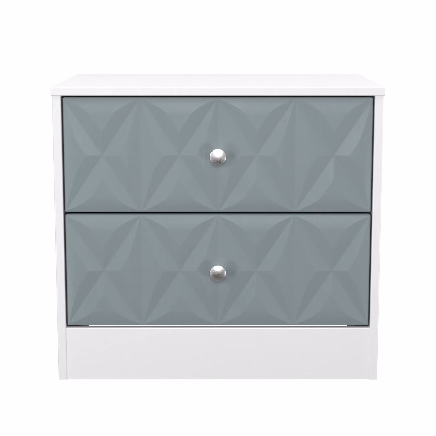 Ready Assembled 2 U Memphis 2 Drawer Side Table in Duck Egg Blue – 2