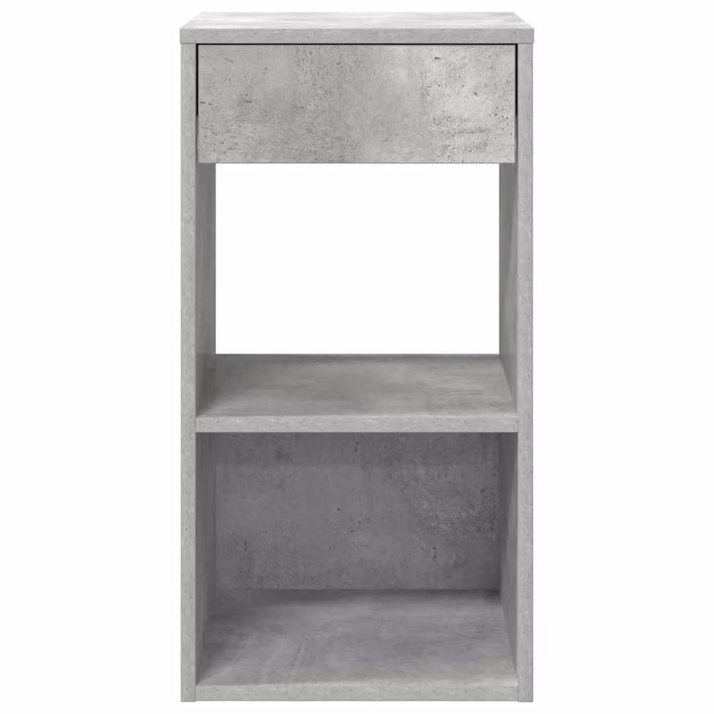 Berkfield Home Durable Bedside Cabinets with Drawer, 2 Pack, Concrete Grey, W/D/H: 35 x 34 x 66.5 cm – 2