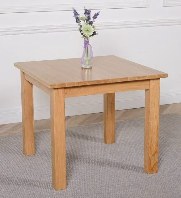Thats Furniture Oslo Small Square Dining Table in Light Oak, W/D/H: 90 x 90 x 90 cm