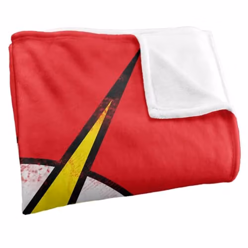 LOGOVISION The Flash Distressed Silky Touch Super Soft Fleece Throw Blanket, Multicolour, W: 152.4 cm x L: 152.4 cm – 2