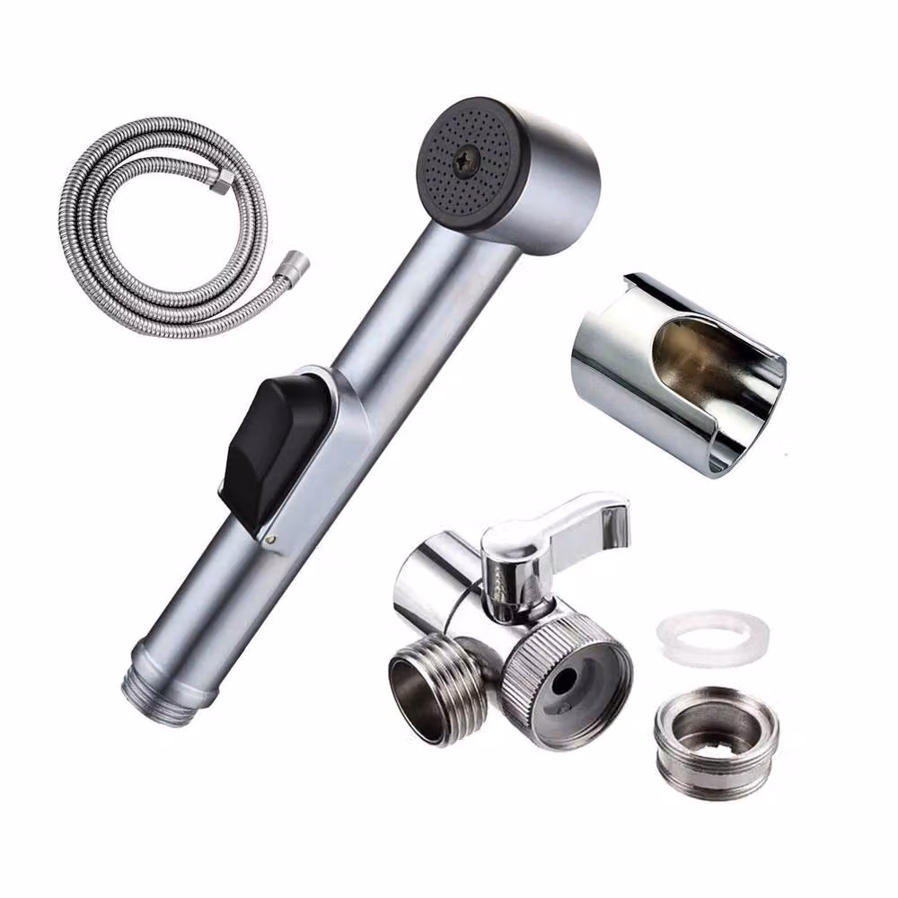 NESTLUNE Hand Held Toilet Bidet Shower Head Sprayer in Silver – 4