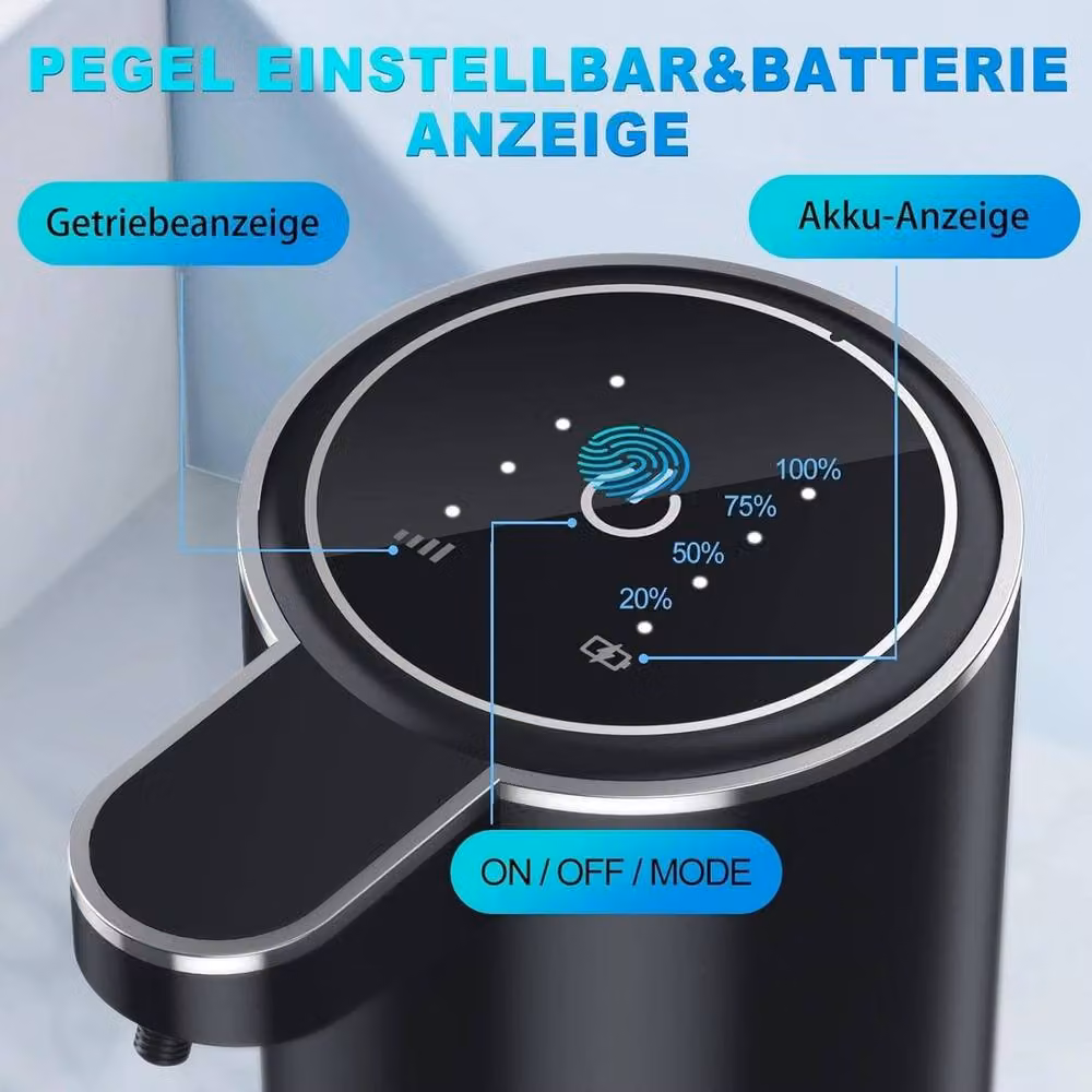 NESTLUNE Automatic Soap Dispenser, Black, 380ml – 3