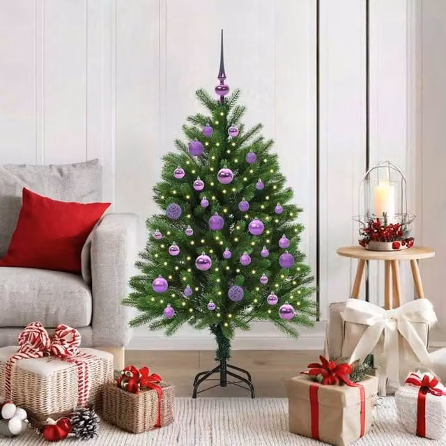 Berkfield Home Green Christmas Tree with 150 LEDs and Stand, Height: 120 cm