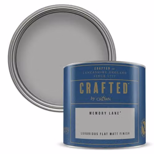 Crown Memory Lane Matt Emulsion Paint Tester Sample, Beige and Grey, 125ml – 1