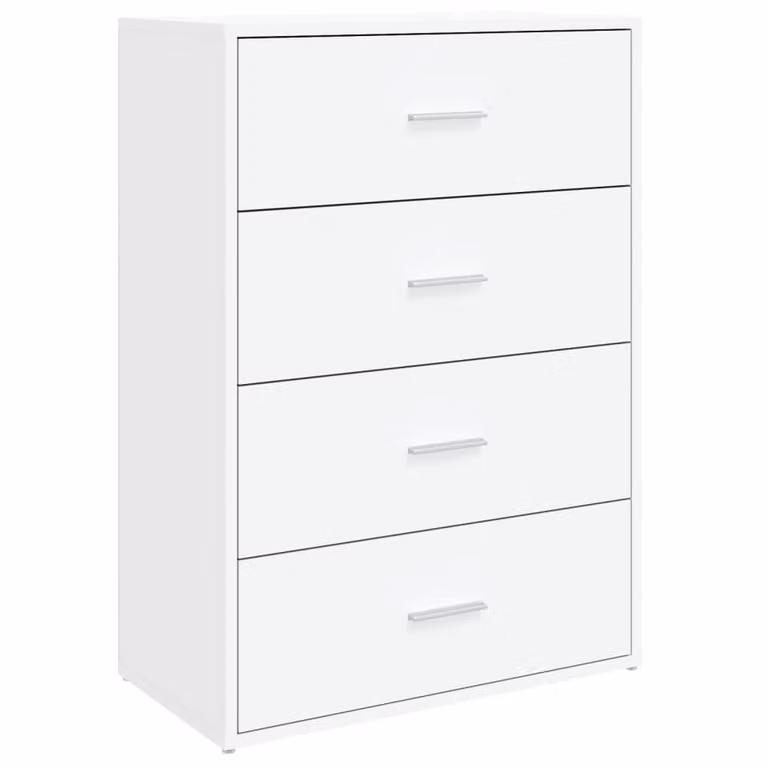 Berkfield Home White Modern Sideboard in Matt MDF, W/D/H: 60 x 31 x 84 cm