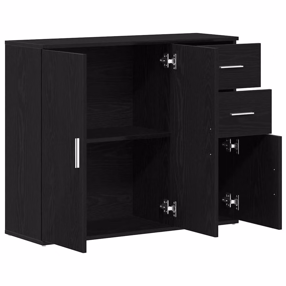 Berkfield Home Classic Sideboard in Black Oak, W/D/H: 91 x 29.5 x 75 cm – 4