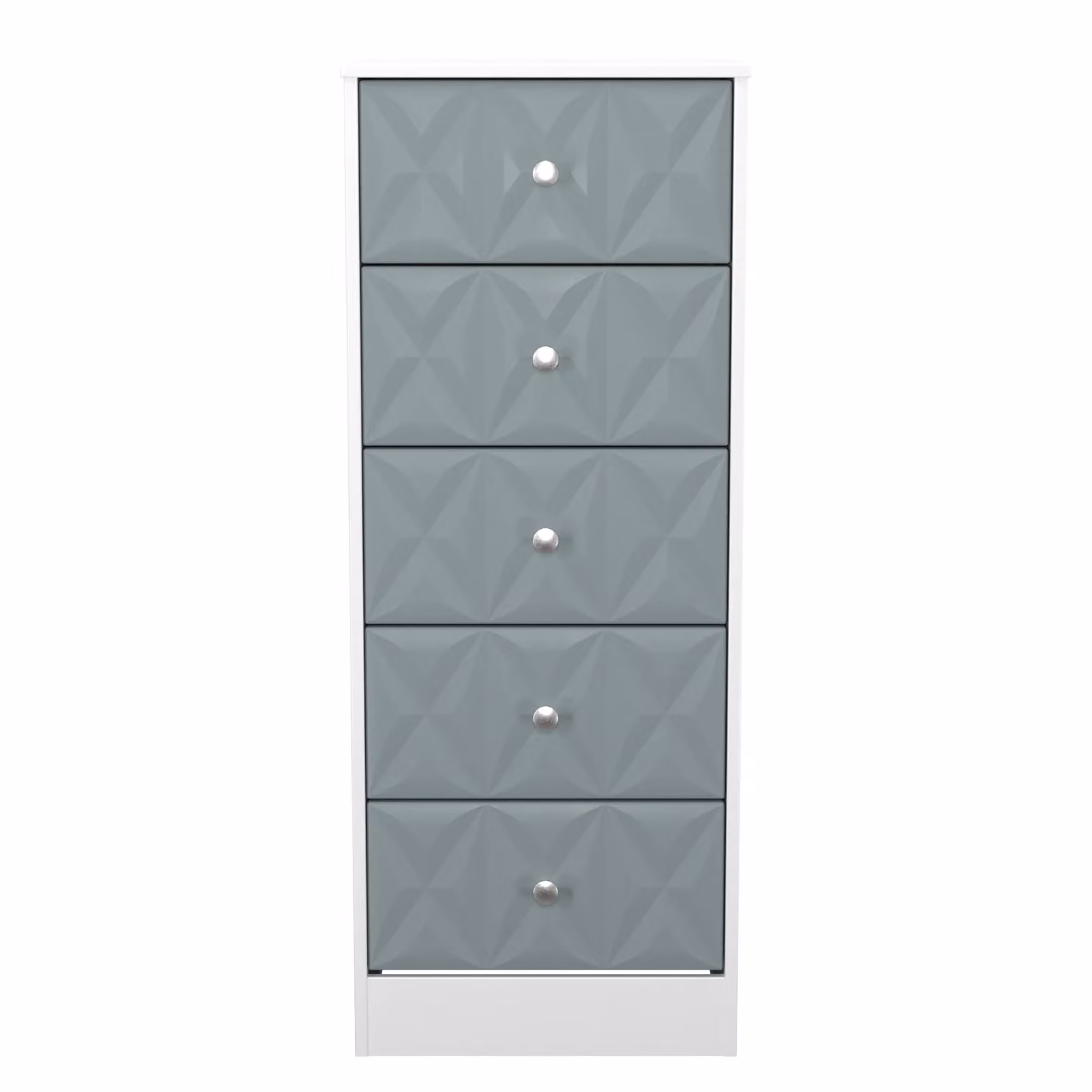 Ready Assembled 2 U Memphis 5 Drawer Tall Bedside Chest in Duck Egg Blue – 2