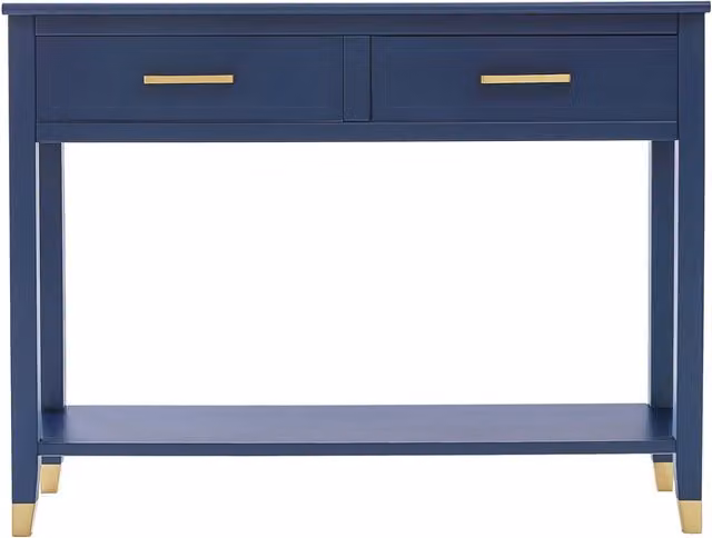 Cabinet Bits Palazzi 2 Drawer Console Table in Navy Blue – 1