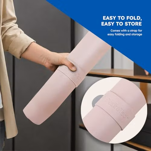 Desiretech Reversible PU Leather Desk Mat, Pink/Silver, W: 60 cm, D: 35 cm – 6