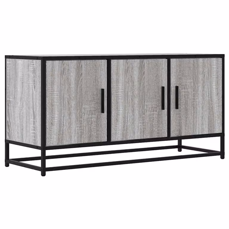 Berkfield Home Industrial TV Cabinet in Grey Sonoma, W/D/H: 100 x 35 x 50 cm