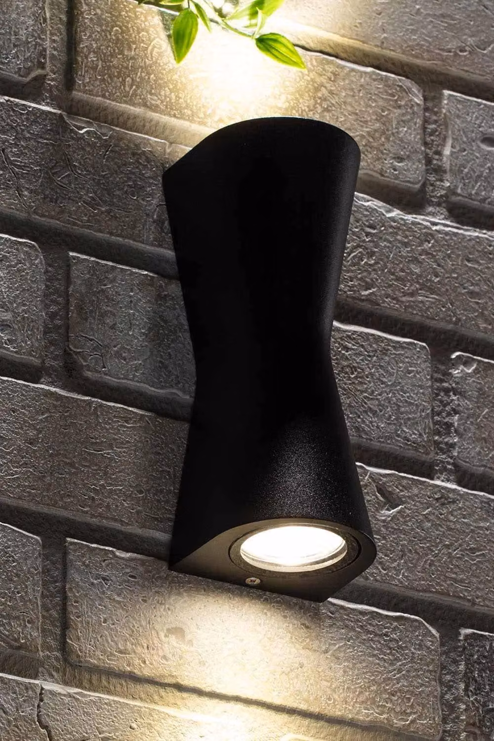 BHS Lighting Melby Modern LED Up & Down Outdoor Wall Light in Black – 3
