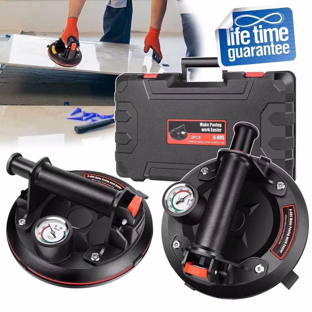 VOGREX Heavy Duty Glass Vacuum Suction Lifters, 2 Pack, Black – 2