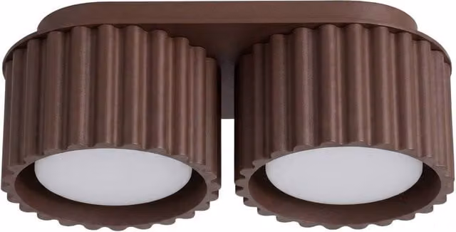 Sollux Lighting minimalist Brown Ceiling Lamp with 2 Lights, W/D/H: 21 x 21 x 10 cm – 1