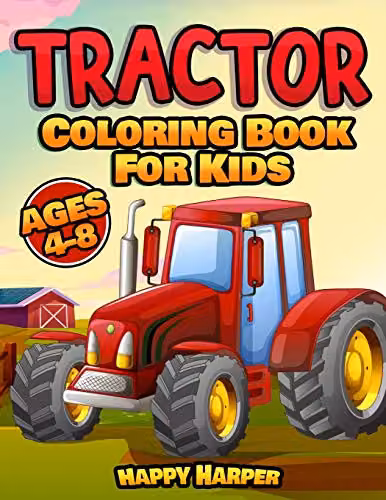 Happy Harper Tractor Coloring Book for Kids, Multicolour Paper Activity Book