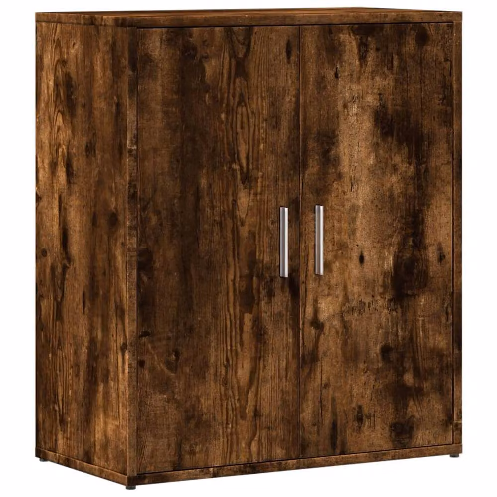 Berkfield Home Set of 2 Smoked Oak Sideboards in Brown, W/D/H: 60 x 31 x 70 cm – 3