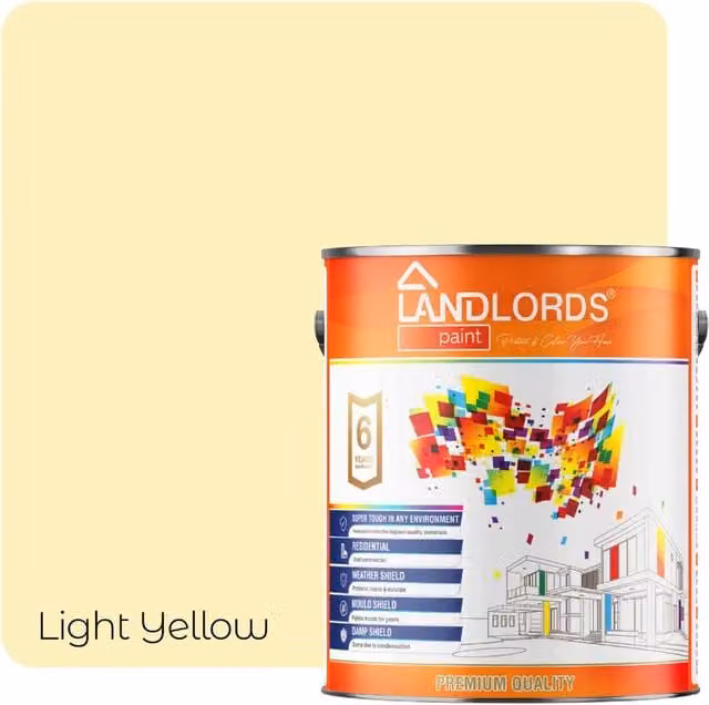 Landlords Light Yellow Kitchen and Bathroom Paint, 5 l – 1
