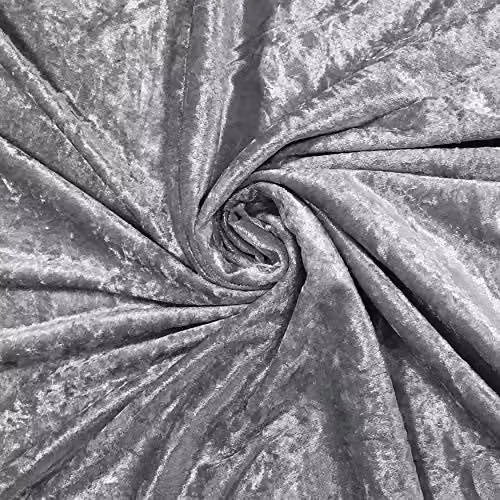 Intimates Luxury Thermal Crushed Velvet Ringtop Curtains in Silver Grey, Width: 228.6 cm, Height: 228.6 cm – 3
