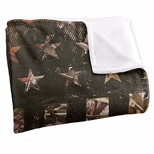 LOGOVISION Chevrolet Chevy Camo Logo Super Soft Microfibre Fleece Throw Blanket, White, W: 152 cm, D: 127 cm – 2