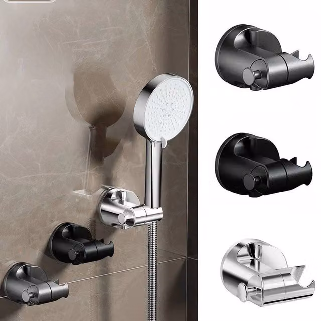 NESTLUNE Silver 360 Degree Suction Cup Shower Head Holder – 1