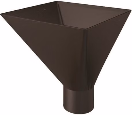 Lindab Large Steel Water Hopper in Coffee Brown, 87mm